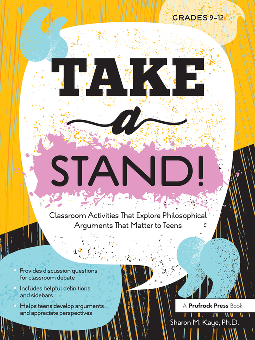 Title details for Take a Stand! by Sharon M. Kaye - Available